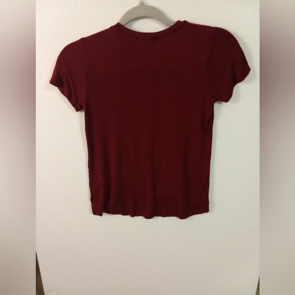 Occasion Short Sleeve Juniors T Shirt Dog Print On Pocket size L - Picture 2 of 6